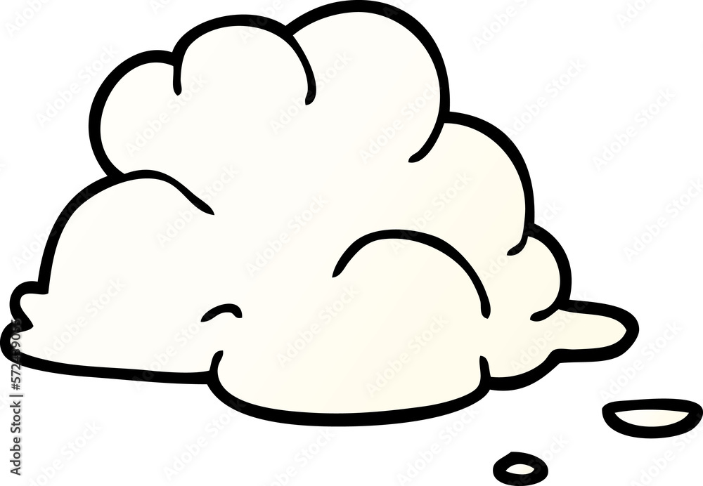 cartoon doodle fluffy white clouds