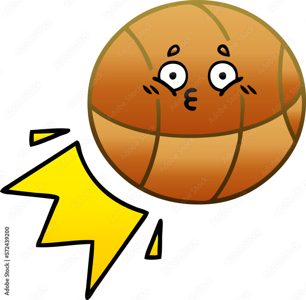 gradient shaded cartoon basketball gradient shaded cartoon basketball