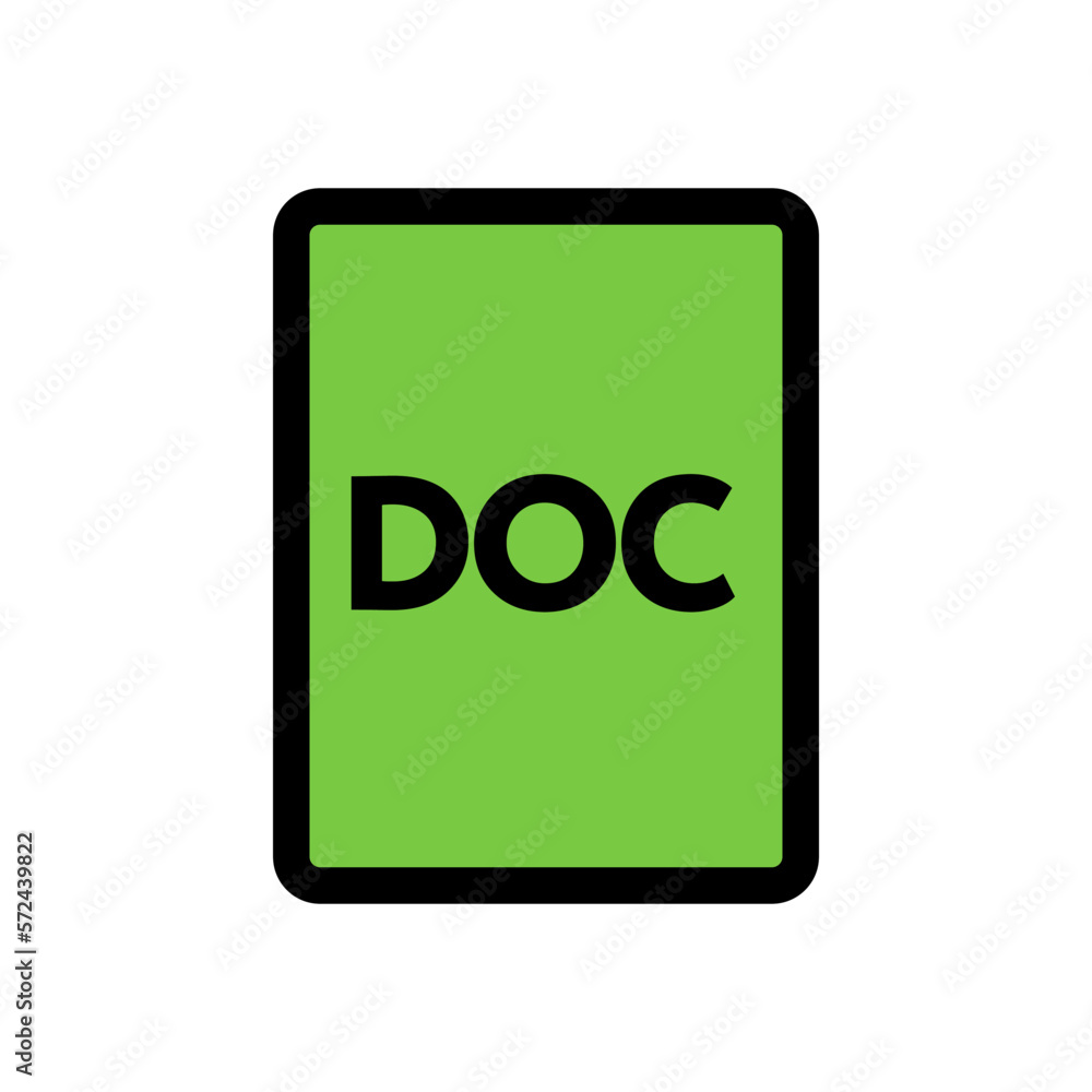 Doc file icon line isolated on white background. Black flat thin icon on modern outline style. Linear symbol and editable stroke. Simple and pixel perfect stroke vector illustration. Doc file icon line isolated on white background. Black flat thin icon on modern outline style. Linear symbol and editable stroke. Simple and pixel perfect stroke vector illustration.