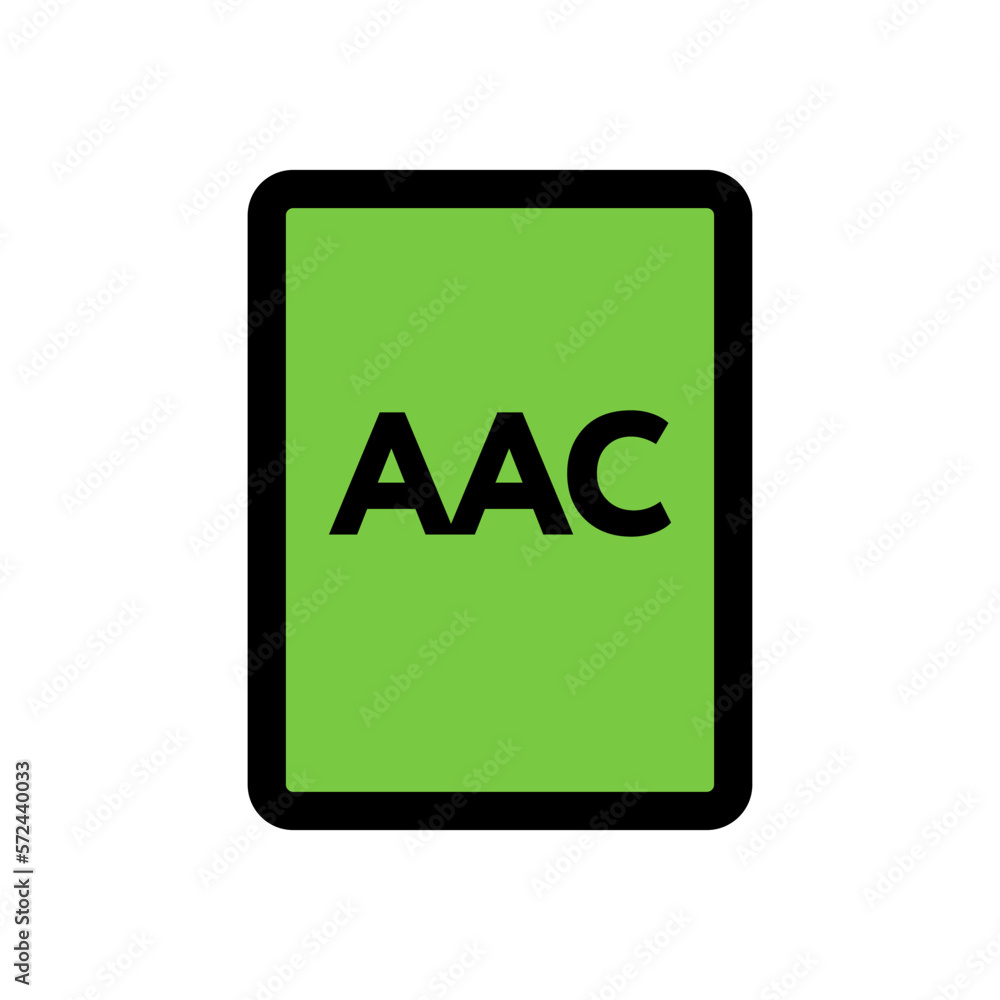 AAC file icon line isolated on white background. Black flat thin icon on modern outline style. Linear symbol and editable stroke. Simple and pixel perfect stroke vector illustration. AAC file icon line isolated on white background. Black flat thin icon on modern outline style. Linear symbol and editable stroke. Simple and pixel perfect stroke vector illustration.