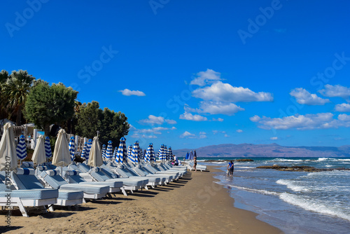 Platanias Strand bei Chania  Kreta  Griechenland 