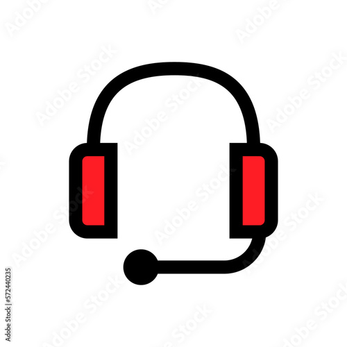 Support headphones icon line isolated on white background. Black flat thin icon on modern outline style. Linear symbol and editable stroke. Simple and pixel perfect stroke vector illustration