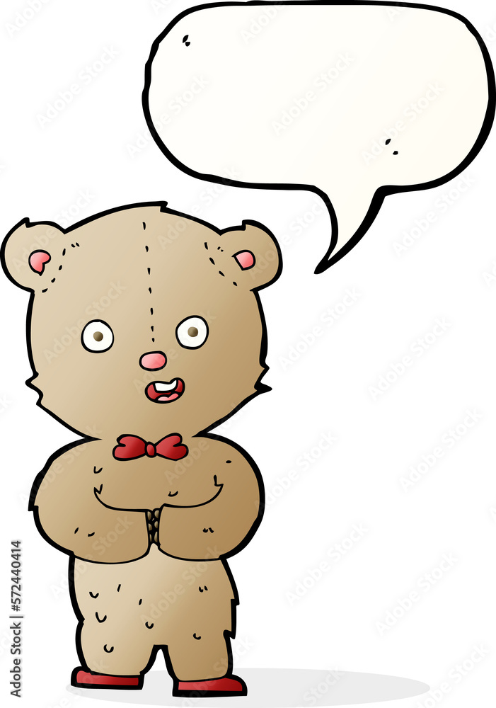 cartoon teddy bear with speech bubble cartoon teddy bear with speech bubble