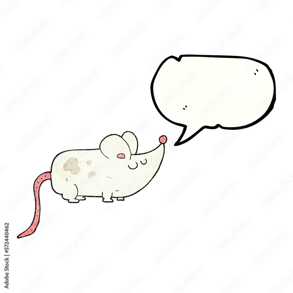 cute speech bubble textured cartoon mouse cute speech bubble textured cartoon mouse