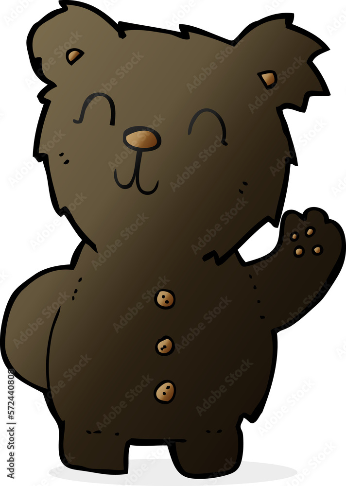 Obraz premium cartoon black bear