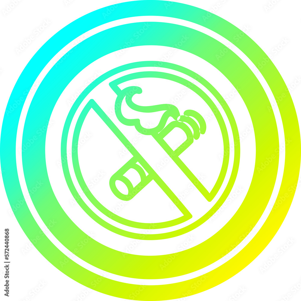 no smoking circular in cold gradient spectrum no smoking circular in cold gradient spectrum