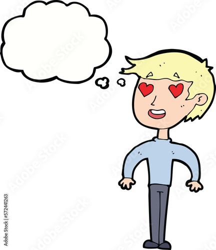 Wallpaper Mural cartoon man in love with thought bubble Torontodigital.ca