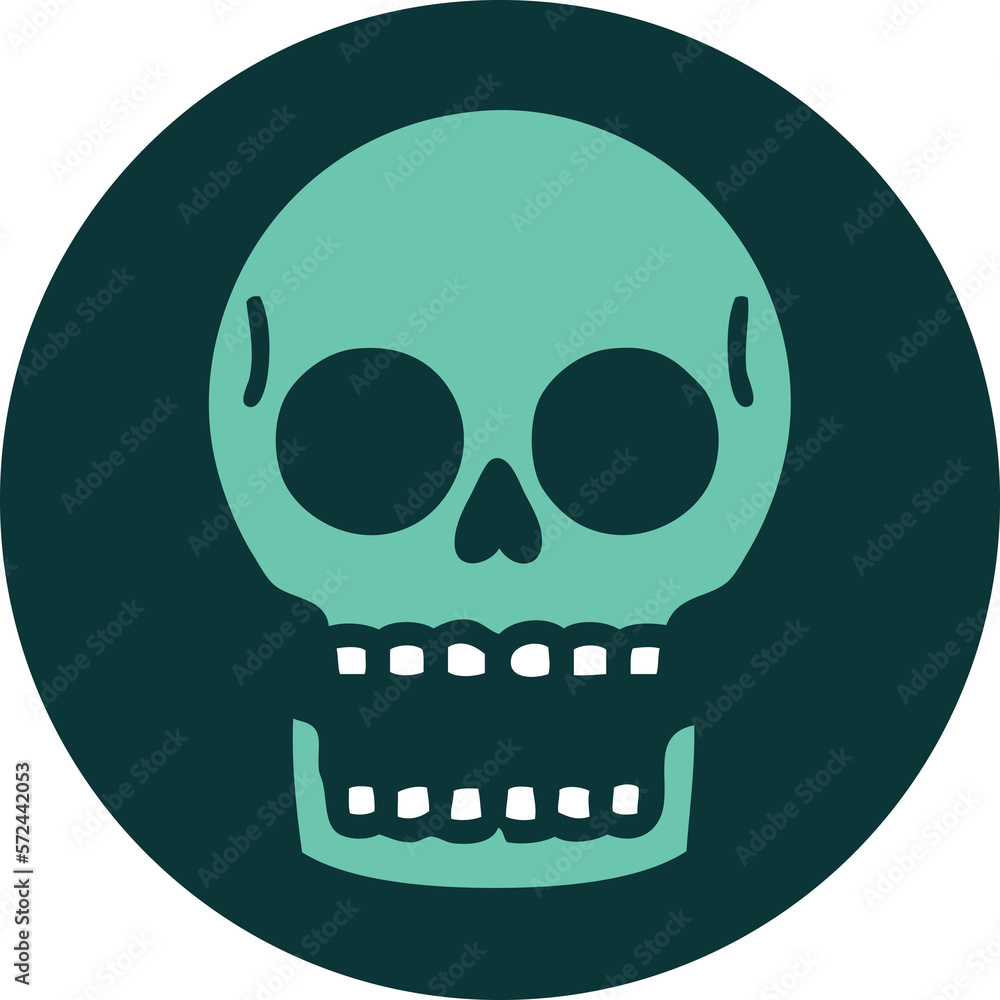 tattoo style icon of a skull tattoo style icon of a skull