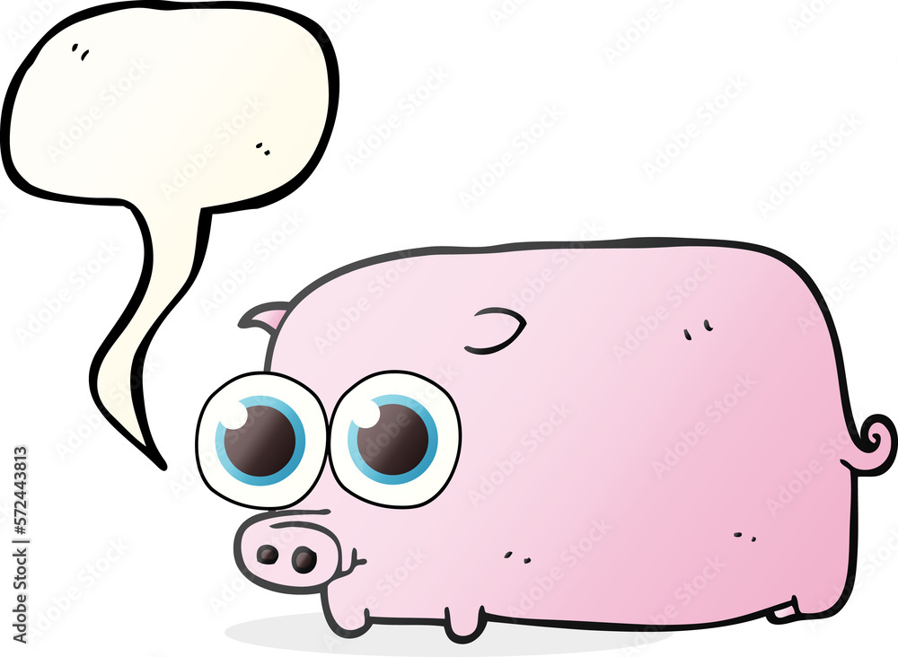 speech bubble cartoon piglet with big pretty eyes speech bubble cartoon piglet with big pretty eyes