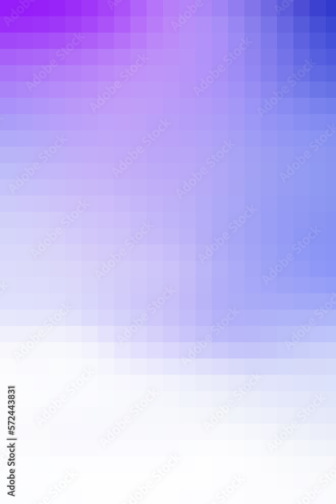 tender gradient background to advertise cosmetic products - purple color turning into white, pixel mosaic tile. copy space.