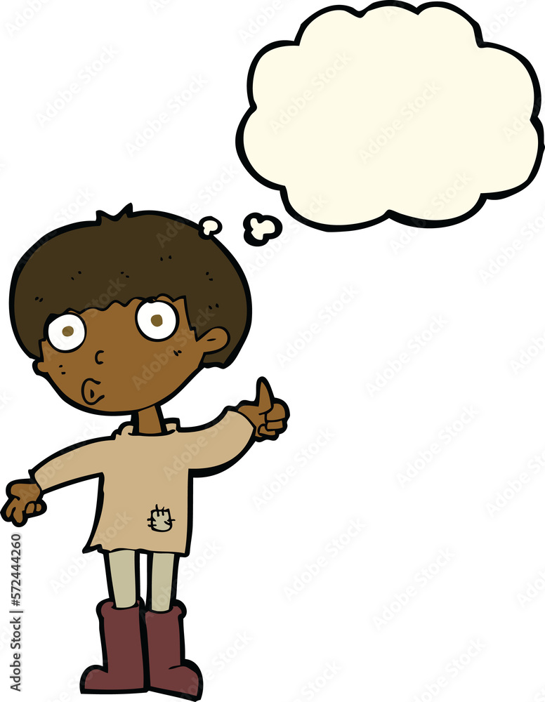 cartoon boy asking question with thought bubble cartoon boy asking question with thought bubble