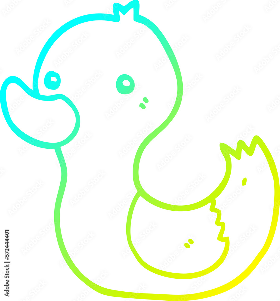 cold gradient line drawing cartoon duck cold gradient line drawing cartoon duck