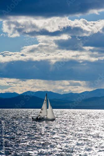 Sailing on Lake Champlain Vermont.