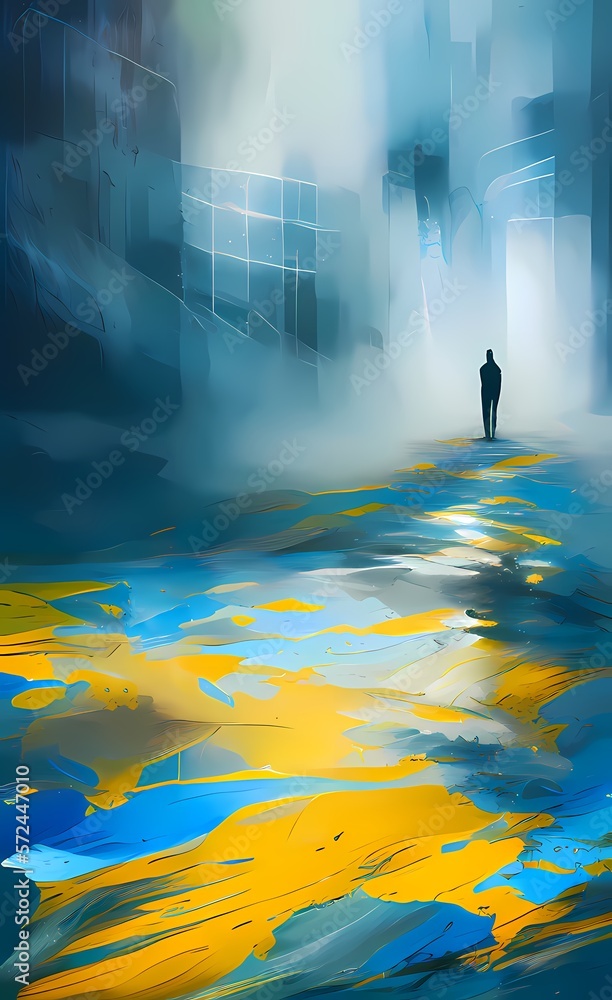 Ukraine theme background. Ukraine theme background. Blue and yellow ...