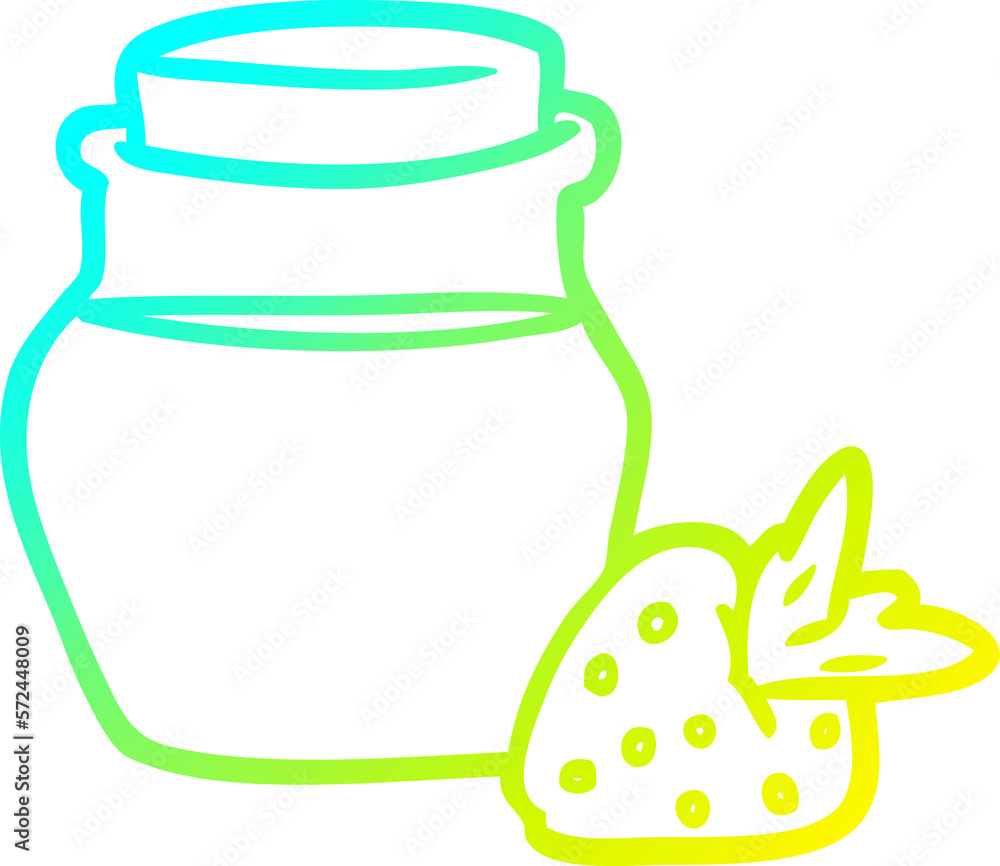 cold gradient line drawing jar of strawberry jam cold gradient line drawing jar of strawberry jam