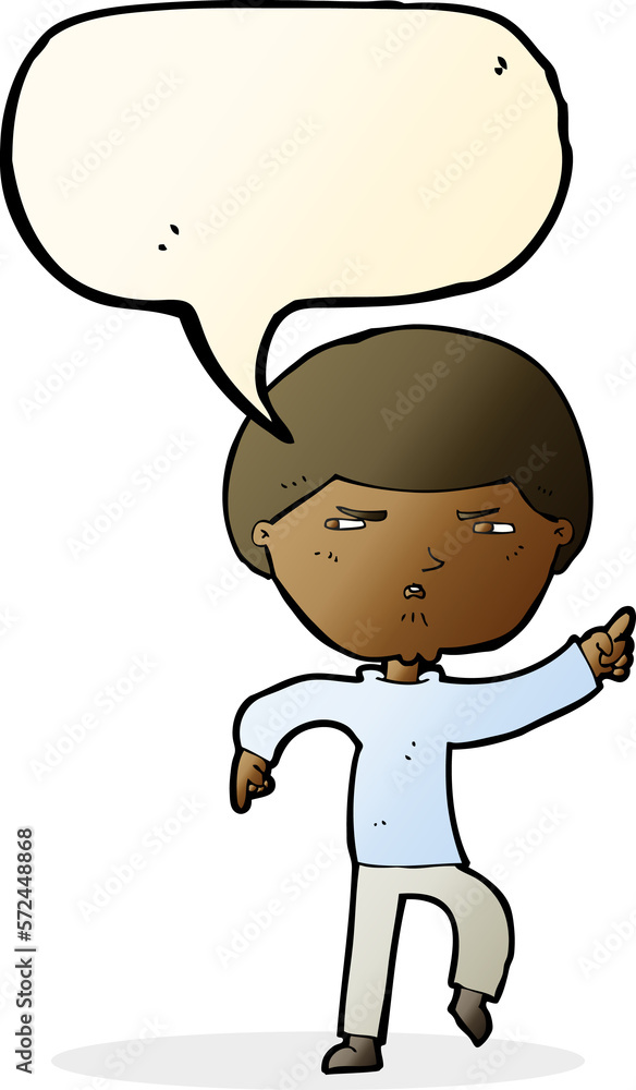Fototapeta premium cartoon annoyed man with speech bubble