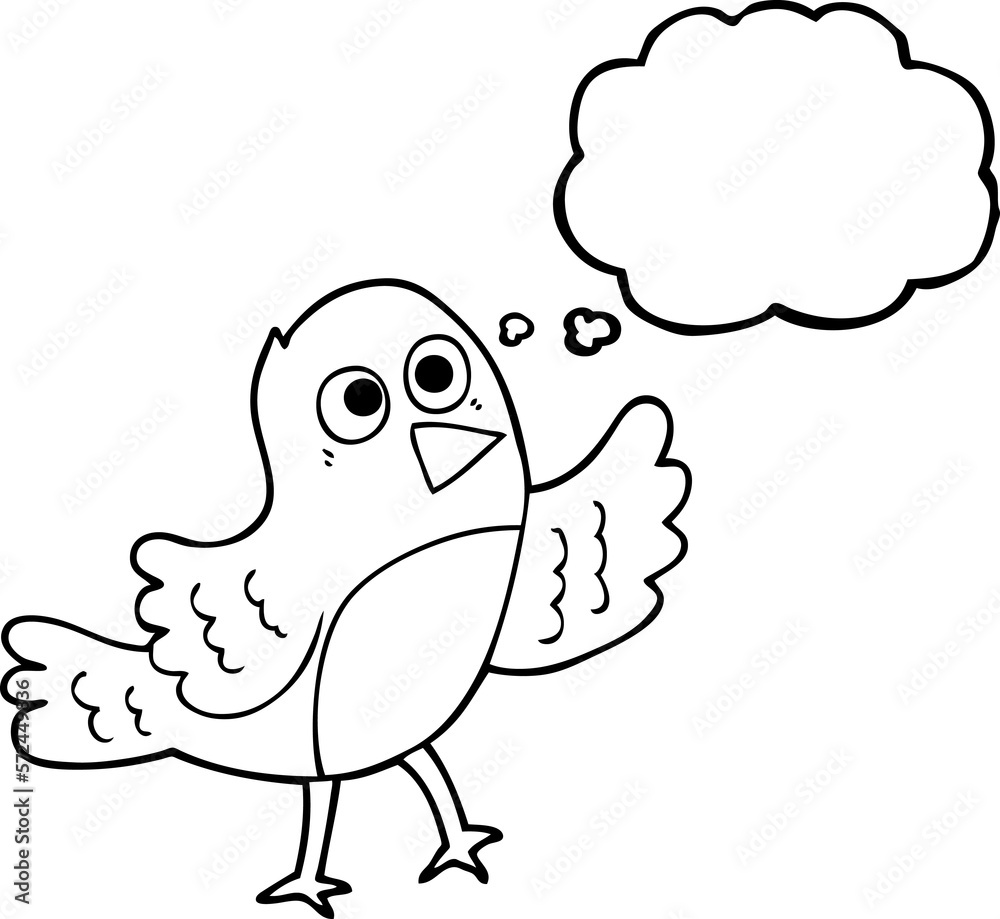 thought bubble cartoon bird thought bubble cartoon bird