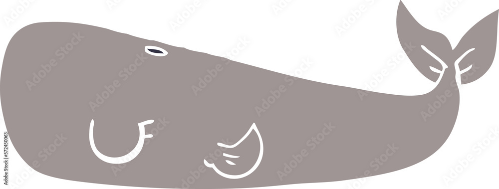 Obraz premium cartoon doodle whale
