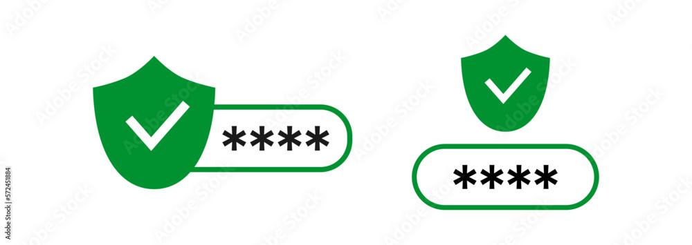 Password security. Shield with password. The concept of mobile phone and PC personal data protection. Password security. Shield with password. The concept of mobile phone and PC personal data protection.