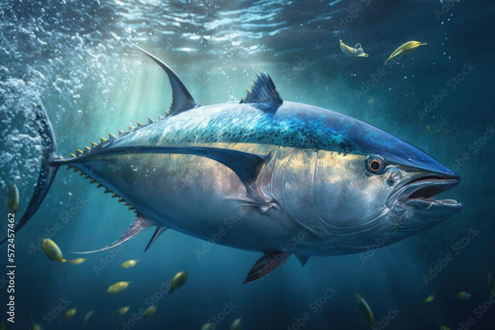 Bluefin Tuna created with Generative AI Technology, ai, generative