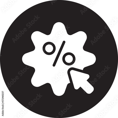 click through rate glyph icon