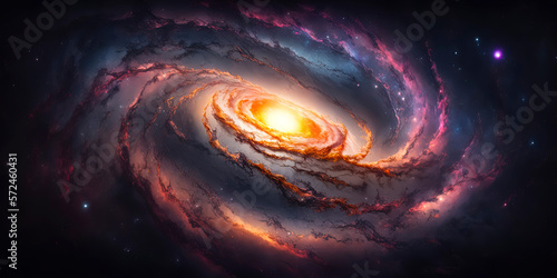Andromeda Galaxy wallpaper. AI-Generated