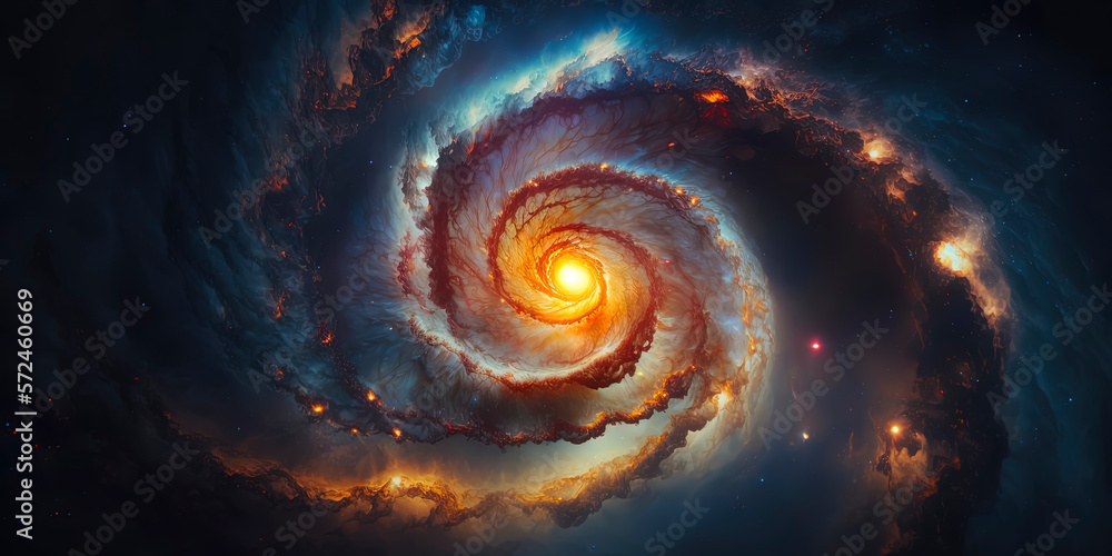 Awesome spiral galaxy many light years far from the Earth . AI-Generated Awesome spiral galaxy many light years far from the Earth . AI-Generated