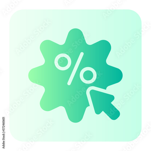 click through rate gradient icon