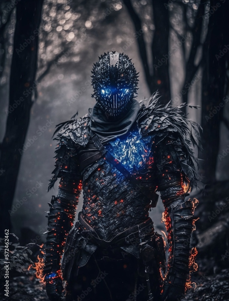 Fototapeta premium Glowing Futuristic Soldier