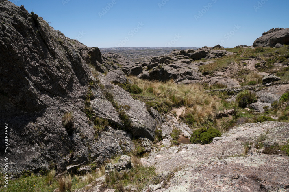 View of the rocky hills seen from the top of the rock massif Los Gigantes in Cordoba, Argentina. View of the rocky hills seen from the top of the rock massif Los Gigantes in Cordoba, Argentina.