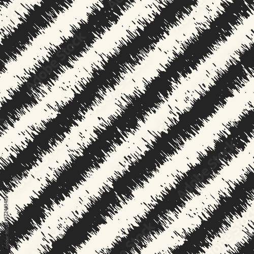 Ink Brushstrokes Textured Diagonal Striped Pattern