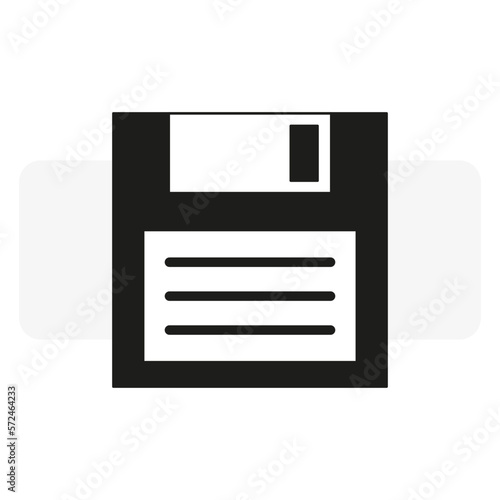 Modern floppy disk icon. Computer technology concept. Vector illustration.