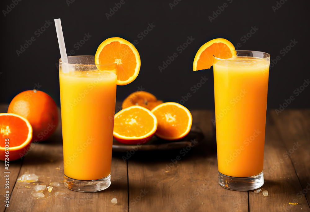 drink with orange juice. Vitamin C drink with orange juice. Vitamin C