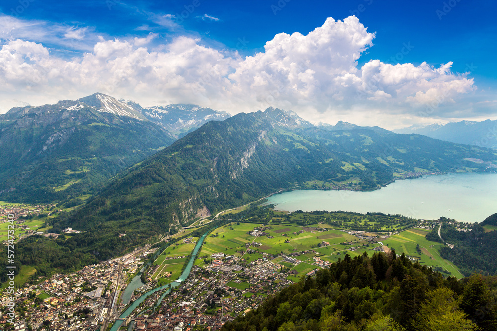 Fototapeta premium Panoramic view of Interlaken