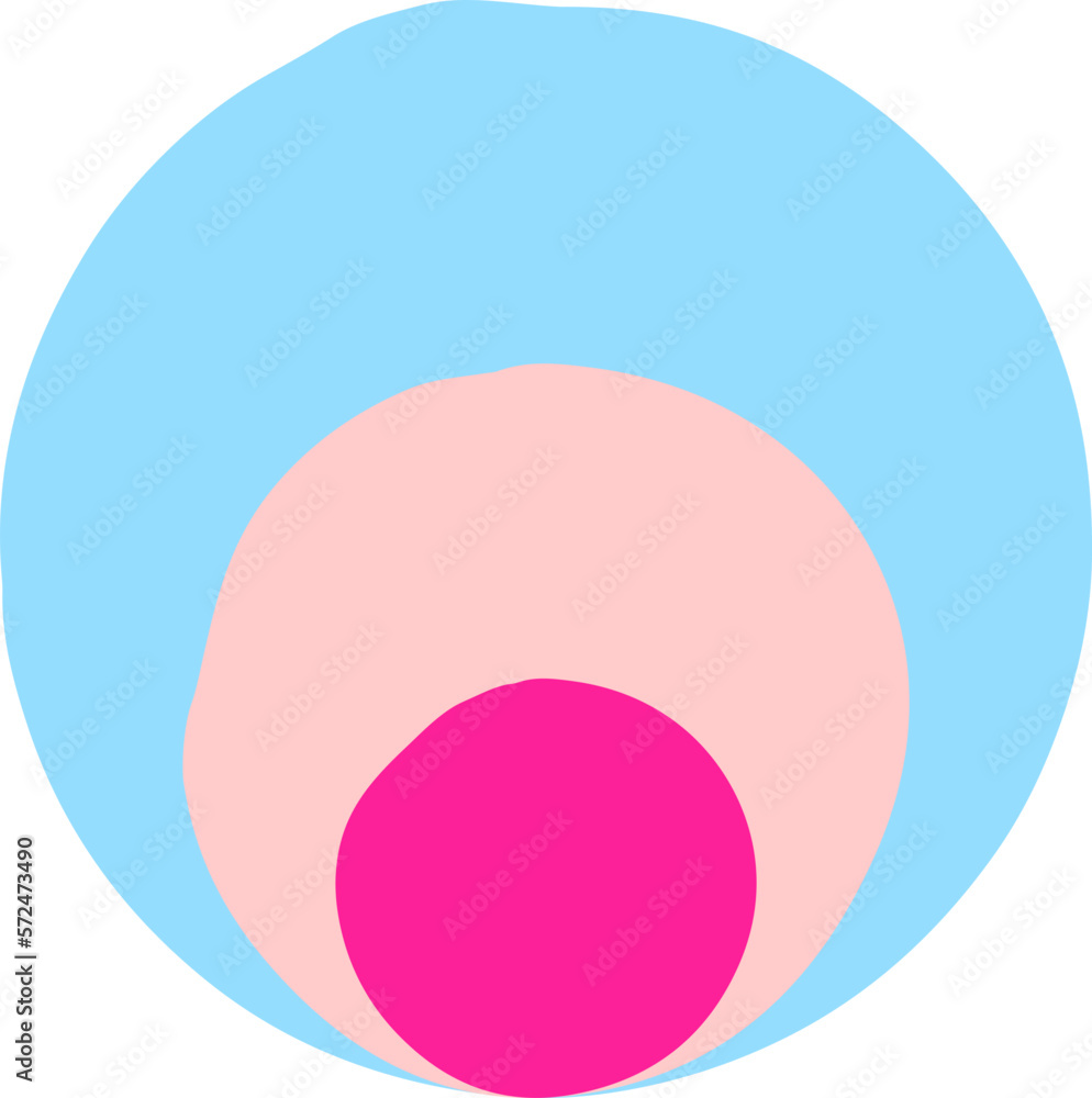 Bright and colorful concentric circle diagram illustration Bright and colorful concentric circle diagram illustration