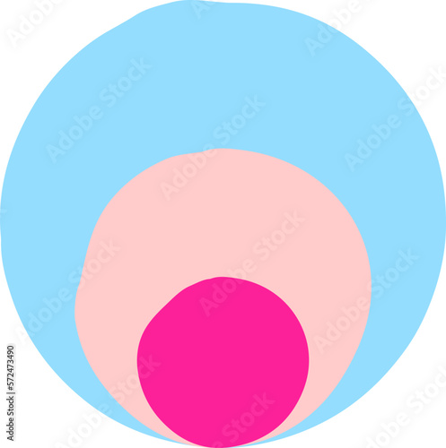 Bright and colorful concentric circle diagram illustration