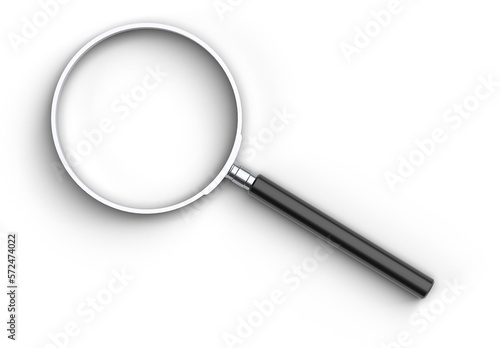 Magnifying glass isolated on transparent background