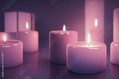 Photo Elemental candles - Generative AI
