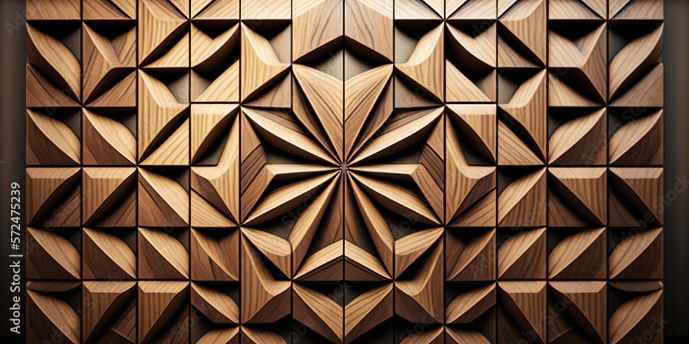 3d Wooden pattern Panel, With Wooden Background For Wall, 3d