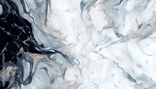 Abstract gray-blue marble liquid texture, luxury background © Alina