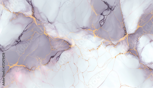 Abstract dusty pink marble liquid texture with gold splashes © Alina