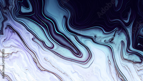 Abstract navy blue marble liquid texture, violet luxury background
