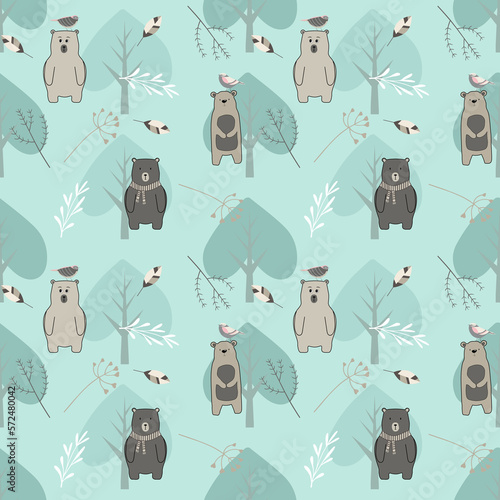 Forest bear pattern