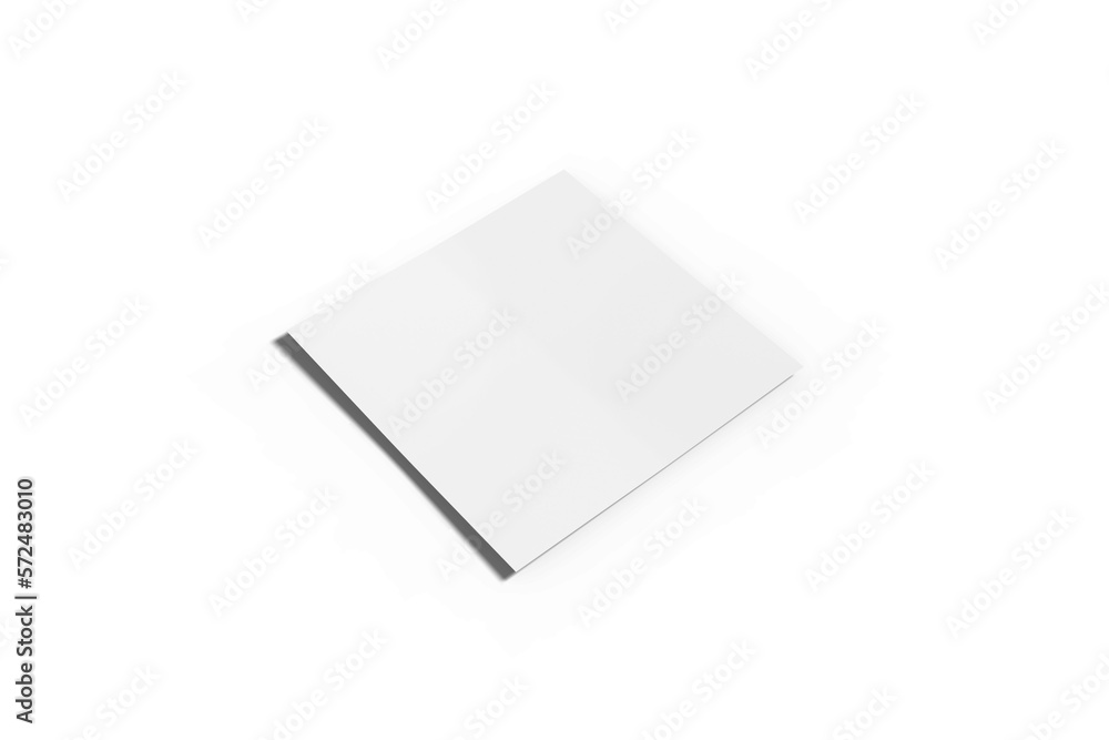 High Angle View of Square Brochure Transparent Background High Angle View of Square Brochure Transparent Background