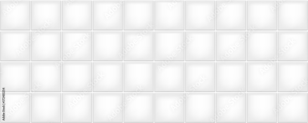 White square shiny ceramic wall and floor tiles background. Seamless pattern, square white ceramic tiles.
White square shiny ceramic wall and floor tiles background. Seamless pattern, square white ceramic tiles.