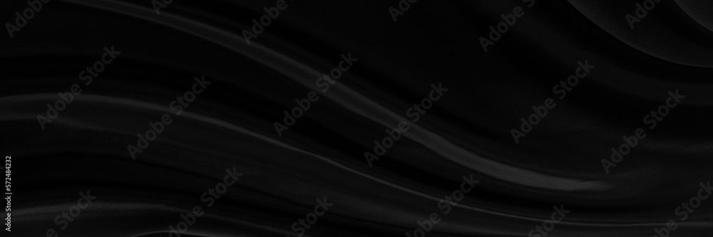 Black gray satin dark fabric texture luxurious shiny that is abstract silk cloth panorama background with patterns soft waves blur beautiful. Black gray satin dark fabric texture luxurious shiny that is abstract silk cloth panorama background with patterns soft waves blur beautiful.