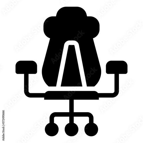 gaming chair glyph icon photo