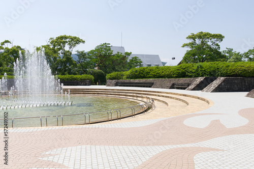  長崎平和公園中央にある噴水3