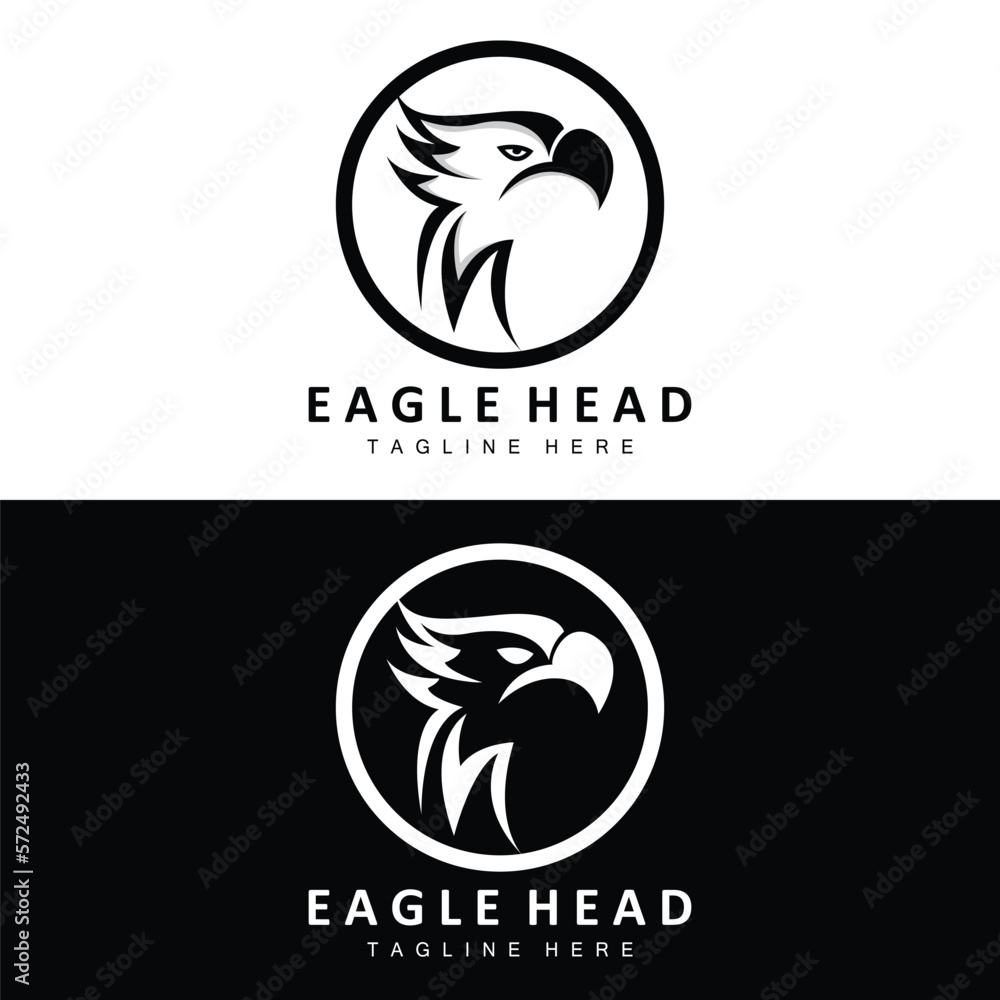 Eagle Head Logo Design, Flying Feather Animal Wings Vector, Product Brand Icon Illustration Eagle Head Logo Design, Flying Feather Animal Wings Vector, Product Brand Icon Illustration