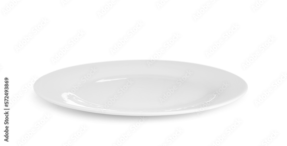 Clean empty ceramic plate isolated on white Clean empty ceramic plate isolated on white